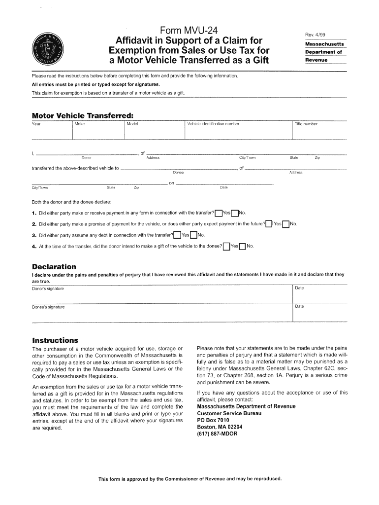 Fillable Mvu 24  Form