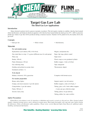 Ideal Gas Law Simulation Lab Answer Key  Form