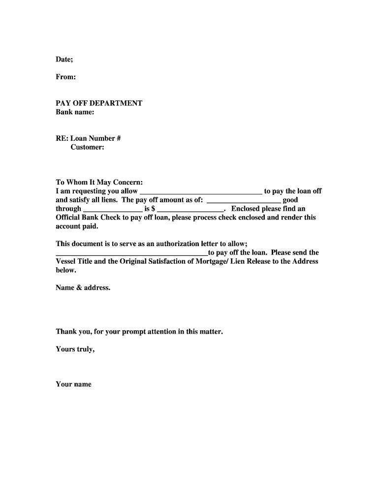 Loan Payoff Letter Templates from www.signnow.com