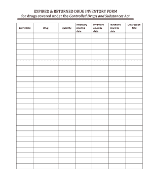 Medicine Expiry Return Format PDF