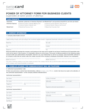 Power of Attorney Business  Form