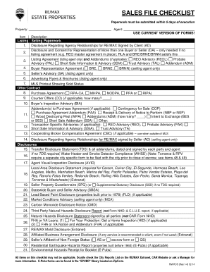 Sales Checklist PDF  Form