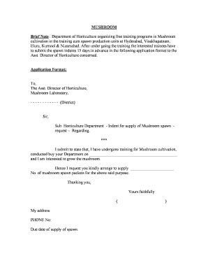 Mushroom Cultivation Training in Hyderabad  Form