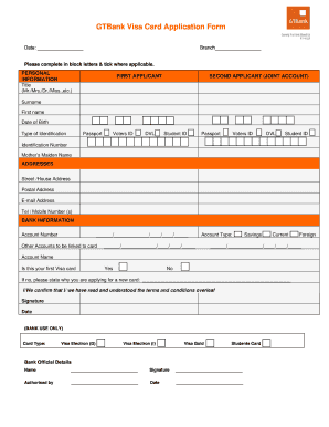 Gtbank Atm Card Request Form