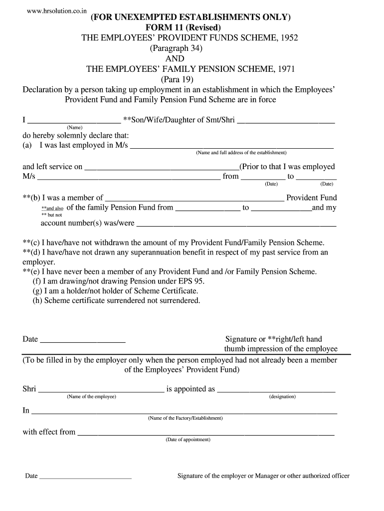 Pf Form 11 Old Download