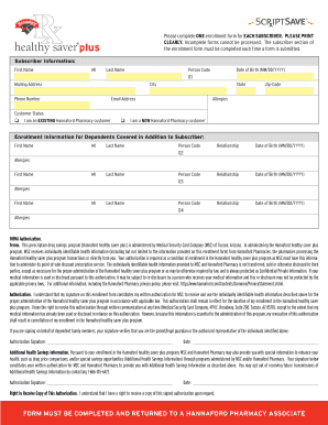 Hannaford Healthy Saver  Form