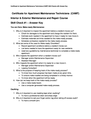 Camt Certification  Form