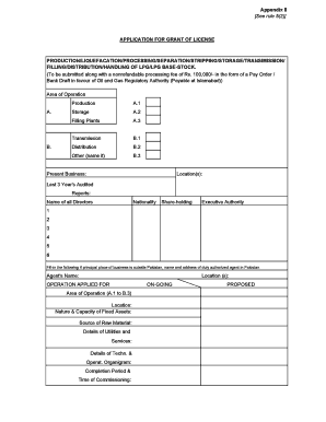 Lpg License Application Form