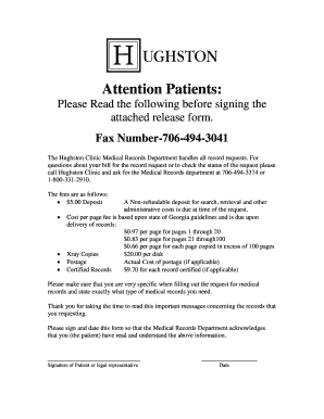  Hughston Clinic Medical Records 2014-2024
