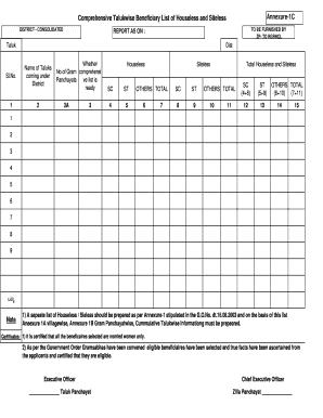 Rajiv Gandhi Vasati Nigam  Form