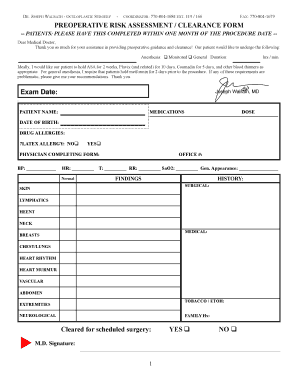 Medical Clearance Form 1 14 14 Pages Joseph Walrath, MD