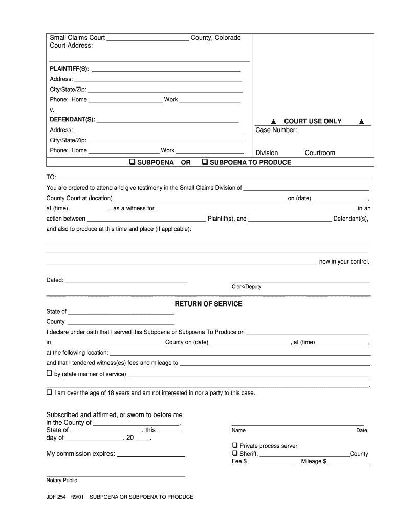 Jdf 254  Form