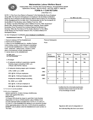 Madhya Pradesh Labour Welfare Fund Act 1982 PDF  Form