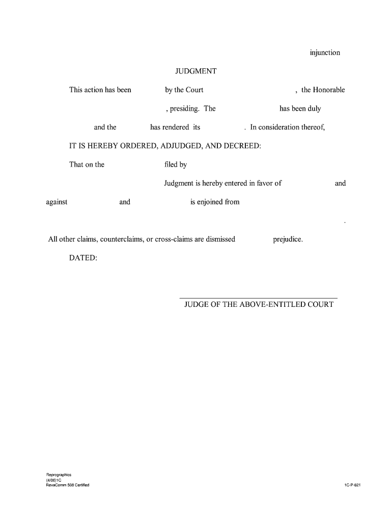 Get and Sign Injunction Judgment Courts State Hi 2006 Form