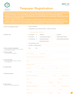 Mira 101 Form