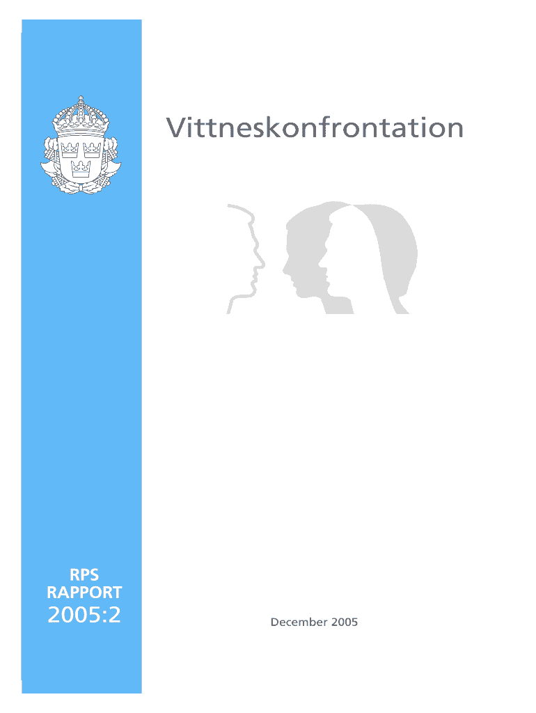 Vittneskonfrontation Rps Rapport 2  Form