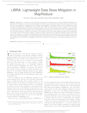 LIBRA Lightweight Data Skew Mitigation in MapReduce Net Pku Edu  Form