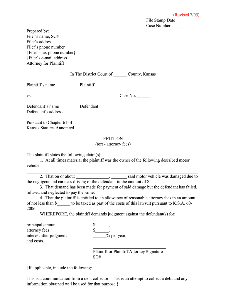  Tort Attorney Fees Kansasjudicialcouncil 2005-2024