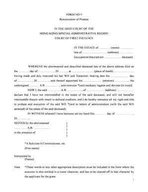  Renunciation of Executor Form Florida 2002-2024