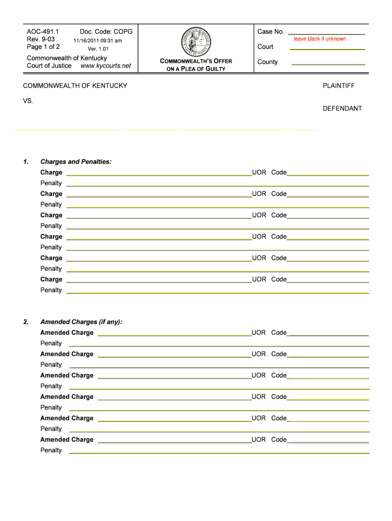 Formsaoc Court of Form