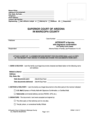 Computerized Affidavit of Confirmation  Form
