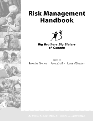 Risk Management Handbook Big Brothers Big Sister International  Form