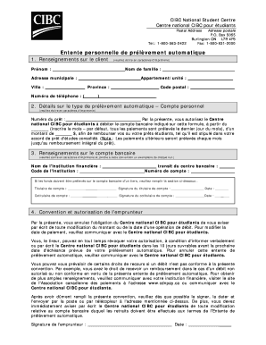Personal Pre Authorized Debit PAD Plan Agreement Annual Report  Form