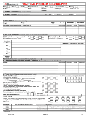 PRACTICAL PROBLEM SOLVING PPS Dakkota Integrated Systems  Form