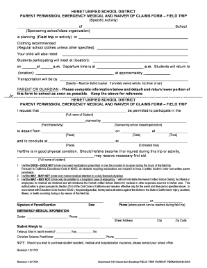 Parent Field Trip Permission Slip Danboulton Site40  Form