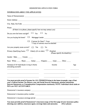 Helping Hands Application Form