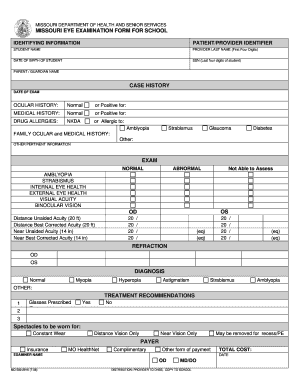 Missouri Eye Exam Form Moeyecare