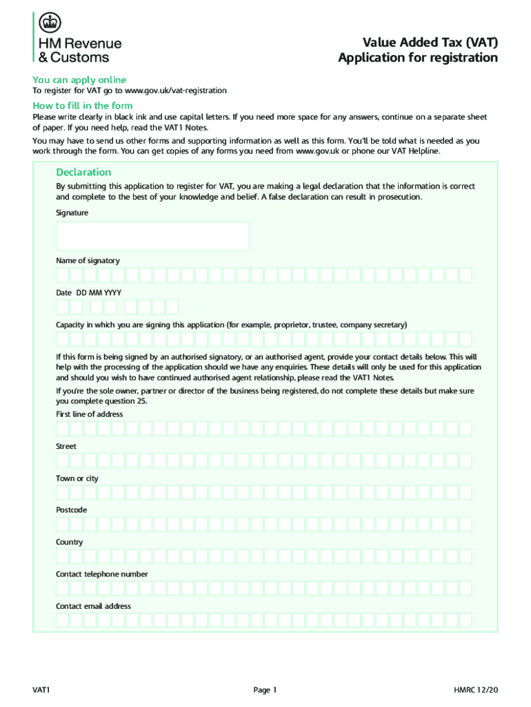 how to write application letter for vat registration
