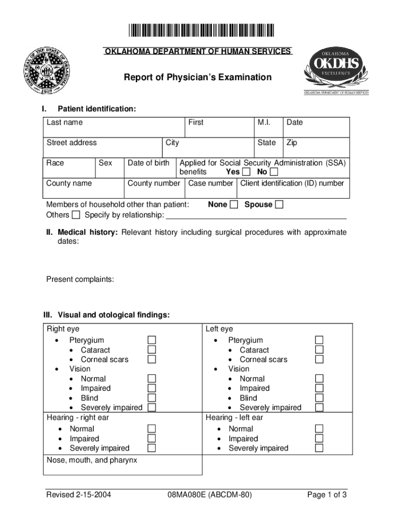 Form 08MA080E ABCDM 80