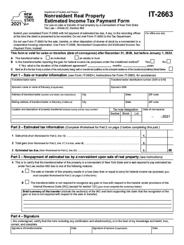  it 2663 Department of Taxation and Finance 2021-2024