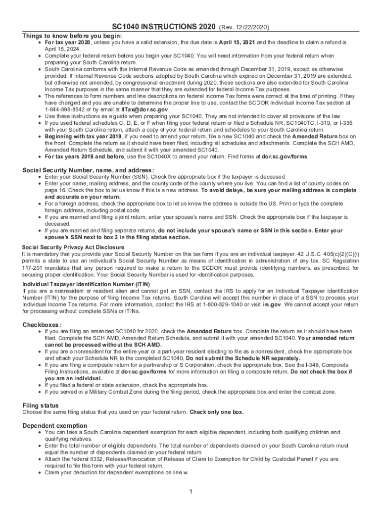  Sc State Income Tax Forms and Instructions&amp;quot; Keyword Found 2020