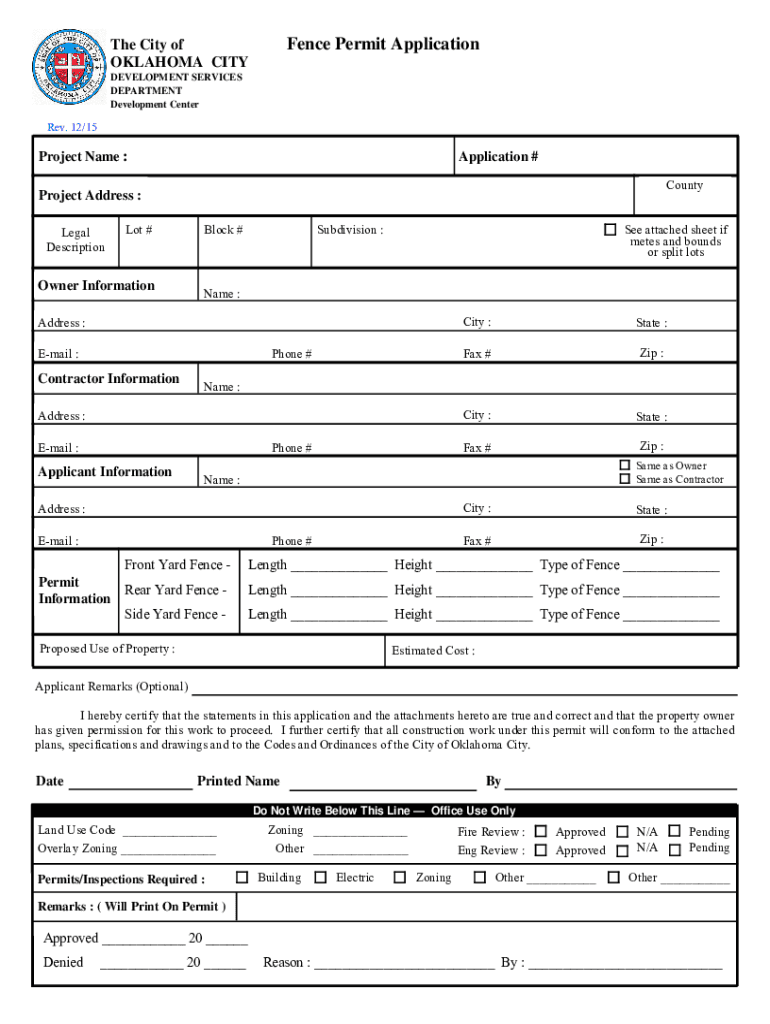  Okc Fence Permit 2015-2024