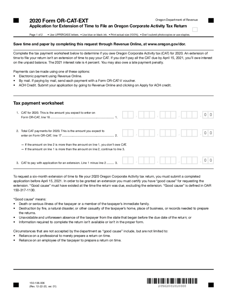 Form or Cat Ext