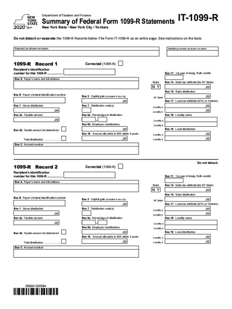 It 1099 R 2020 2024 Form Fill Out And Sign Printable Pdf Template