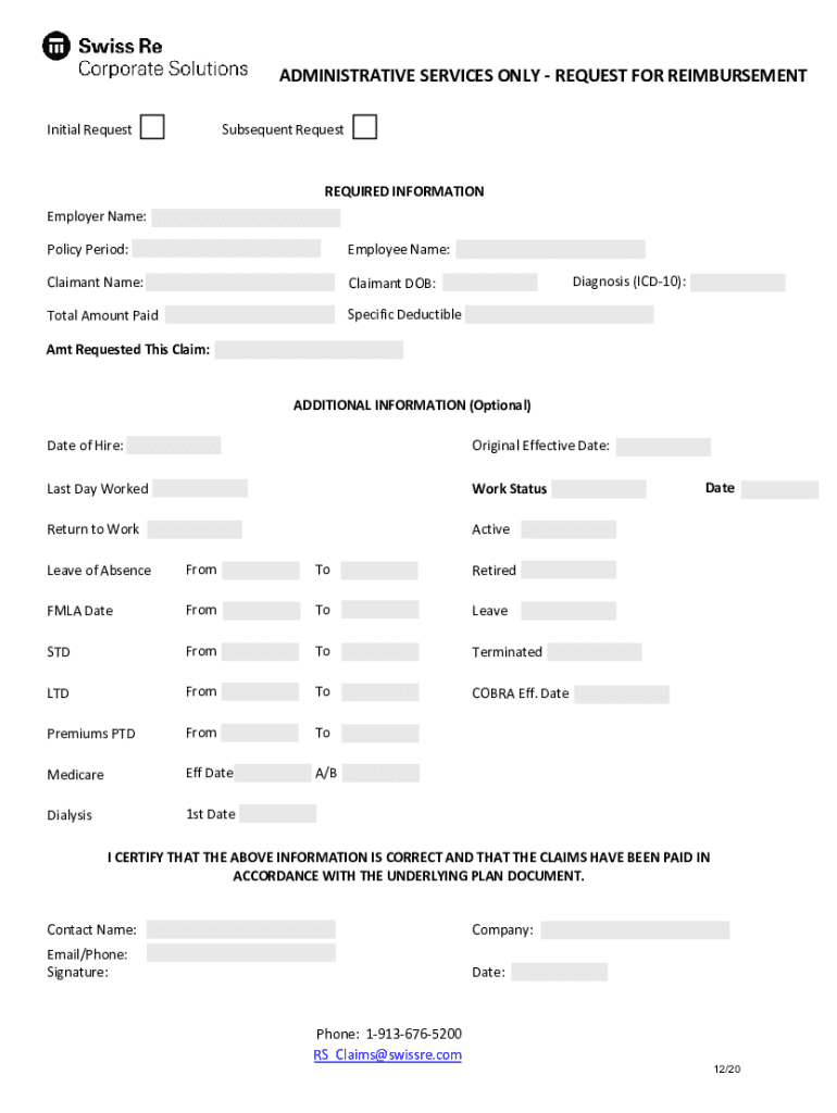 General Information &amp;amp; Instructions Swiss Re