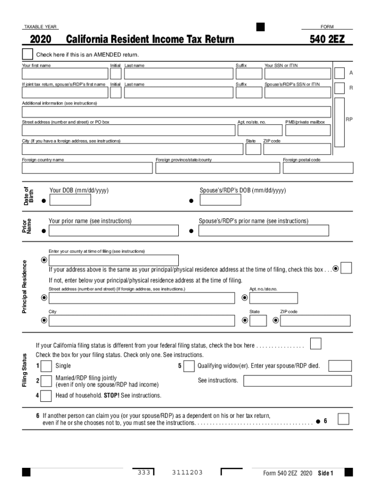 Ca 20202024 Form Fill Out and Sign Printable PDF Template signNow