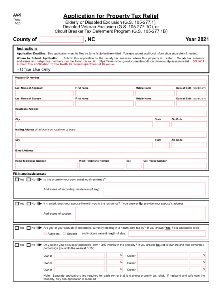 Get and Sign NC AV 9 Fill Out Tax Template OnlineUS Legal Forms 2021-2022