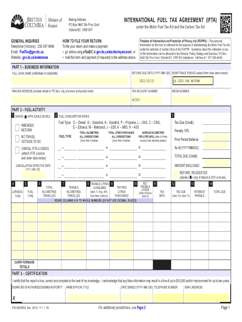  Bc Ifta Form 2018