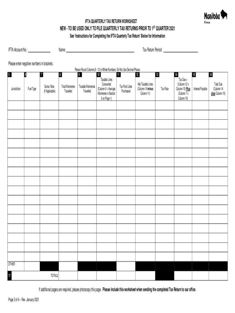  Motor Fuel International Fuel Tax Agreement IFTA Forms 2021-2024