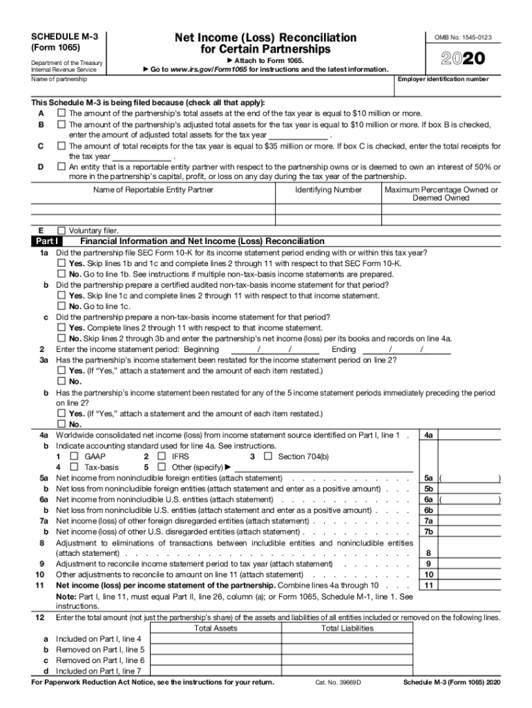  Form 1065 Schedule M 3 2020