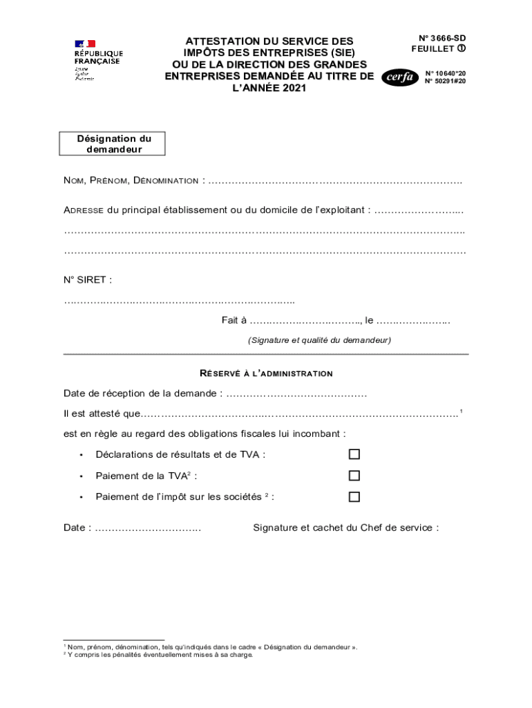 Attestation De Rgularit Fiscale Demande Au Impots Gouv  Form