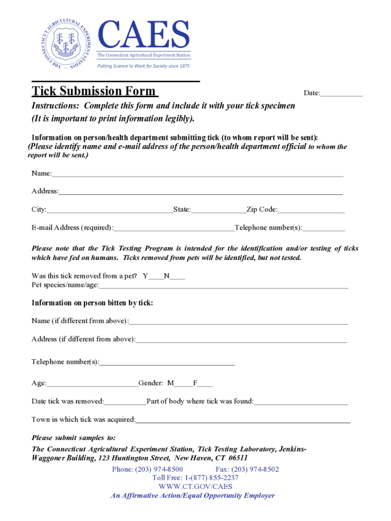 Tick Submission Form