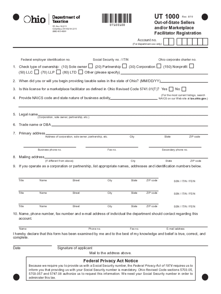 Ohio Ut  Form