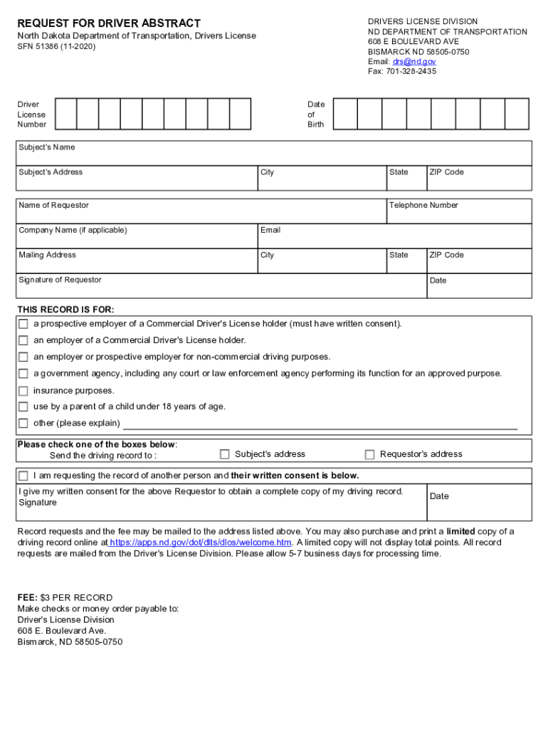  Drivers License Online Services Record Request ND Gov 2020-2024