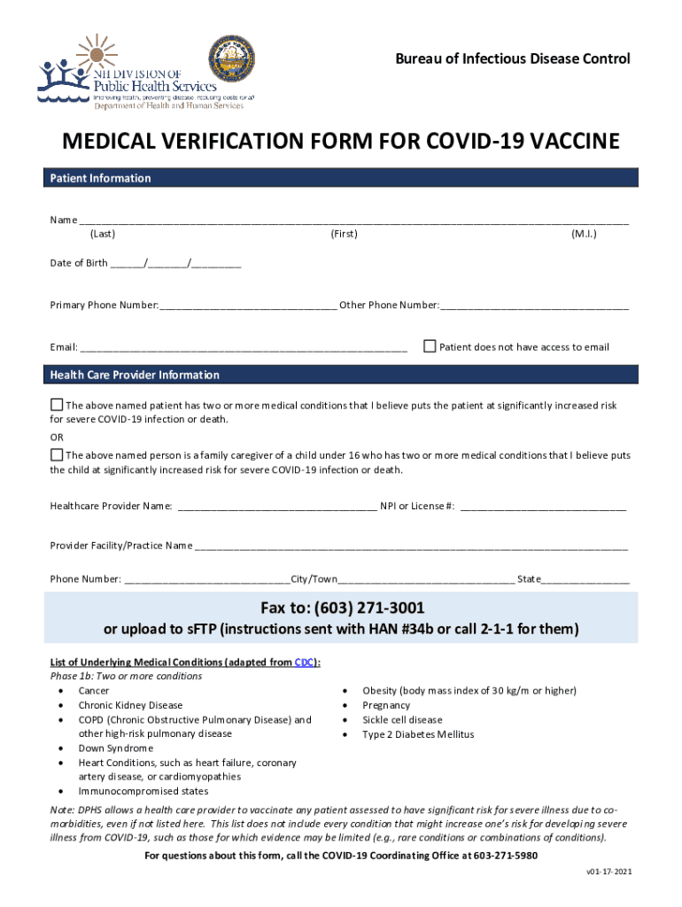  Nh Vaccine Form 2021