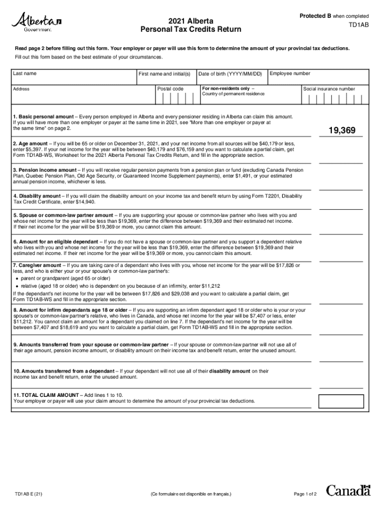  Alberta Tax Forms 2021